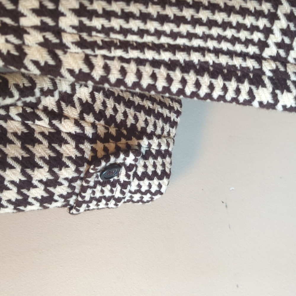 J.Crew Wool Blend Houndstooth Check Belted Wrap Trench Coat Classic 8 - Picture 12 of 16